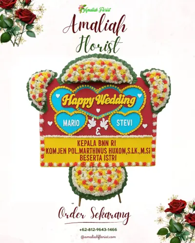 Karangan Papan Bunga Pernikahan di Malangbong